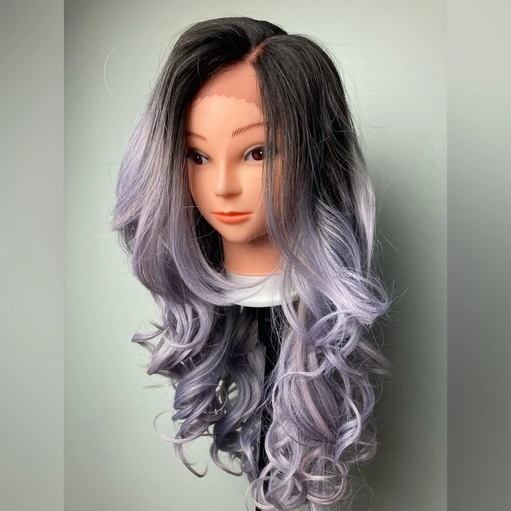 Ombré Purple Lace Front Wig